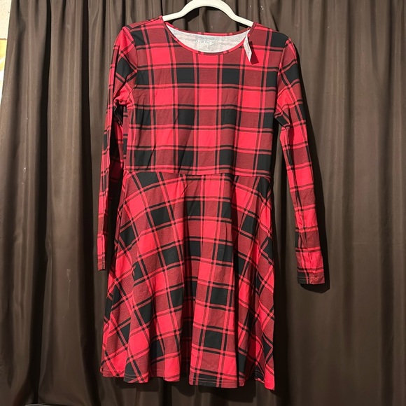 Children’s Place buffalo plaid girls plus size dress - Picture 1 of 5